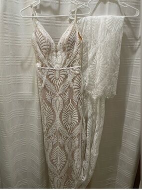 RISH Bridal Pandora wedding dress bohemian dress v-neck open back lace